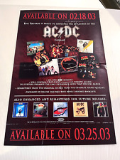 AC/DC Catalog Remasters PROMO WINDOW CLING DECAL DISPLAY 2003 Epic BON SCOTT #1 picture