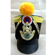Reproduction French Napoleonic Shako Helmet with Black Felt Yellow Cloth Banding picture