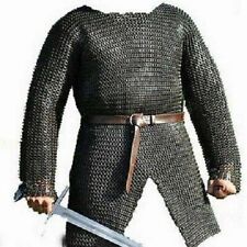 Flat Riveted With flat Warser Chainmail shirt Armor 9 mm Large Size Full sleeve picture