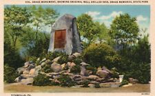 Postcard CA Titusville Col Drake Monument Original Well Linen Vintage PC a4091 picture
