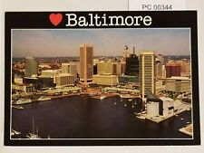 Aerial View of Harbor Love Baltimore Maryland Postcard picture