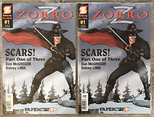 Indie Comic Book Zorro #1 1 Lot of 2 Papercut Scars LB17 picture