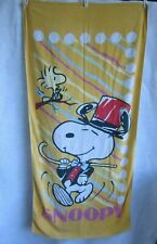 Snoopy Peanuts vintage 1980s beach towel cotton Woodstock Franco top hat tails picture