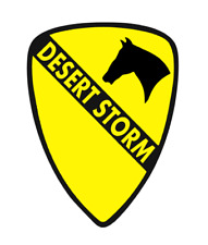 1st Cavalry Division Vinyl DESERT STORM Window Sticker Decal - 1st Cav - Color picture
