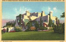 Postcard CA Palo Alto President Hoover Home Stanford University Vintage PC H4637 picture