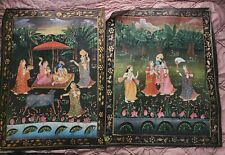 Lord Krishna Silk Paintings Made In India Approx 20x15 Hindu picture