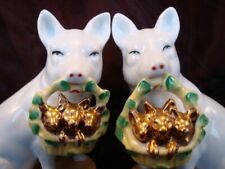 Art Deco-German Style Figurine Pig Wildlife Art Nouveau Style Porcelain Enamels picture