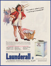 Vintage 1947 LAUNDERALL Washing Machine Appliance Laundry Washer 40's Print Ad picture