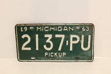 vintage 1963 michigan pickup license plate picture