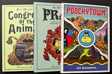 JIM WOODRING Set CONGRESS OF THE ANIMALS POOCHYTOWN Fran HC 2011 1st Editions x3 picture
