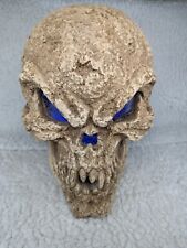 VTG Ceramic Resin Huge Multicolor Light Up Scary Skull Prop Halloween Decor 13