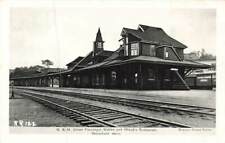 RPPC B M Union Passenger Station Woods Restaurant Real Photo Greenfield MA  P176 picture