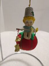 Vintage SEWING Quilting THEMED Christmas Ornament ~ 1992 Fame Ltd ~ Pre-Owned  picture