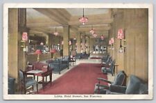 San Francisco California, Hotel Stewart, Lobby, Vintage Postcard picture