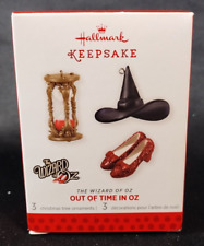 Hallmark Keepsake Ornaments Out Of Time In Oz Set of Three Wizard of Oz 2013 NIB picture