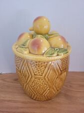 MAURICE CERAMICS of California Fruit Cookie Jar Peach picture