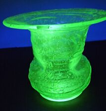 VTG 1927  Pheonix Consolidated Catalonian Green Uranium Spitoon, Vase, 5