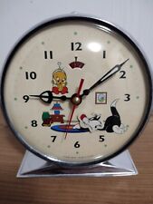 looney tunes Vintage Sylvester And Tweety Wind-up Alarm Clock  Animated picture