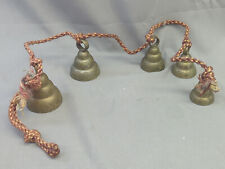 5 Vintage Bells Of Sarna  Brass India Hanging Etched Sounds Amazing picture