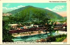 Vtg Postcard MAUCH CHUNK PA Mt Pisgah State Route 309 CRR of NJ & Leigh River  picture