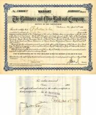 Baltimore and Ohio Railroad Co. Issued to E.F. Hutton - Stock Certificate - Auto picture