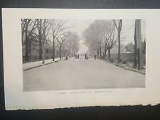 1909 photo plate Portland Maine old houses & road workers Vaughan Bramhall St picture