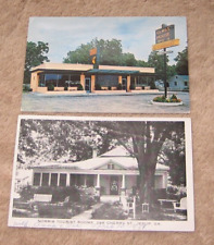 Georgia GA Postcards Jesup Motel Norris Tourist Rooms Atlanta Glass House Eatery picture