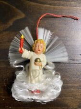 Vtg Christmas Ornament Angel Spun Glass Angel Hair picture