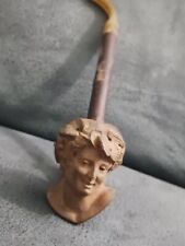 Antique Meerschaum Pipe Victorian c1890 Lady Head Germany Superb Carving Rare picture