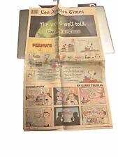 Charles Schulz Last Peanuts Comic Feb. 13, 2000 Snoopy Charlie Brown LA Times picture