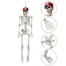 5.4ft Halloween Decorations Skeleton Skull Spirit Scary Life Size  Movable Joint picture