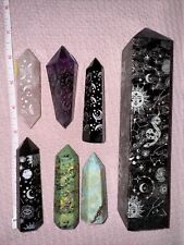 Towers Crystals Wholesale Lot Resale Crystal Carving Symbols Obsidian Fireworks picture