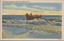 Postcard Fish Boat Landing Surf Beach Haven NJ  picture