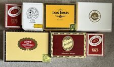 Lot of 7 Empty Wooden Cigar Boxes picture