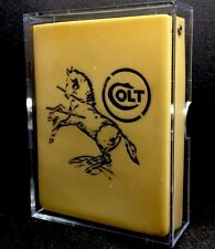 Historic Celluloid WW1 Era Poker Antique Gun Playing Cards Colt Case Logo picture