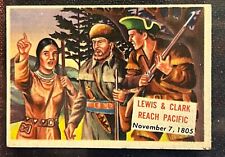 Lewis & Clark Reach Pacific, 1954 Topps Scoop #94, EX picture