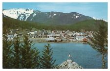 Vintage Douglas Alaska Across Gastineau Channel Postcard Chrome picture