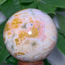 228g Rare Natural Ocean Jasper Sphere Quartz Crystal Ball Reiki Stone picture