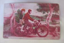 ANTIQUE 1919 PHOTOGRAPHY POSTCARD - HARLEY? INDIAN? MOTORCYCLE picture