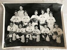Vintage 1960s Black & White Group Photo Youth Baseball Team Red Sox Michigan picture