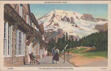 Postcard Rainier National Park Mountain from Paradise Lodge WA picture