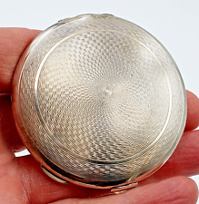 Vintage 1950's sterling silver engine turned ladies mirror compact - Pretty item picture