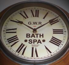 Great Western Railway GWR Victorian Style Wooden Clock, Bath Spa Station picture