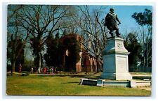Postcard Bronze Statue Captain John Smith Jamestown Virginia c1957 Unposted picture