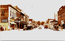 Antique Real Photo Postcard RPPC Missouri Valley Iowa Main Street Coca Cola 1906 picture