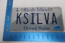 Rhode Island License Plate Tag Vanity 2020 20 RI K Silva Name KSILVA #2 picture