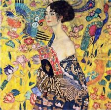 Dream-art Oil painting Lady-with-Fan-Gustav-Klimt-oil-painting  art picture