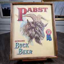 Original Vintage Pabst Bock Beer Advertisement Goat Head Framed picture