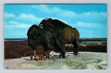 Jamestown ND-North Dakota, World's Largest Buffalo, Antique, Vintage Postcard picture