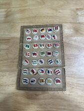 Vintage Lot Of 35 Early 1900s Country Flags Pinbacks Display picture